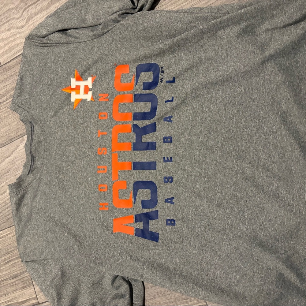 Majestic Houston Astros Gray Long Sleeve Tee